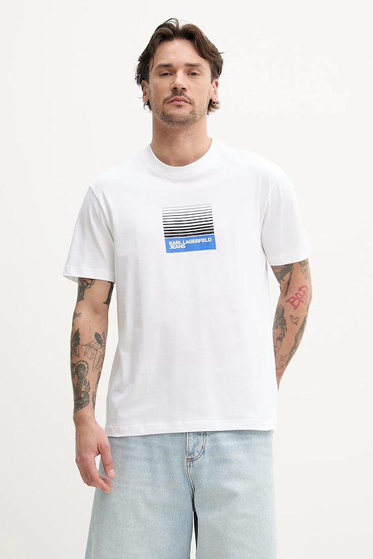

Хлопковая футболка Karl Lagerfeld Jeans, белый