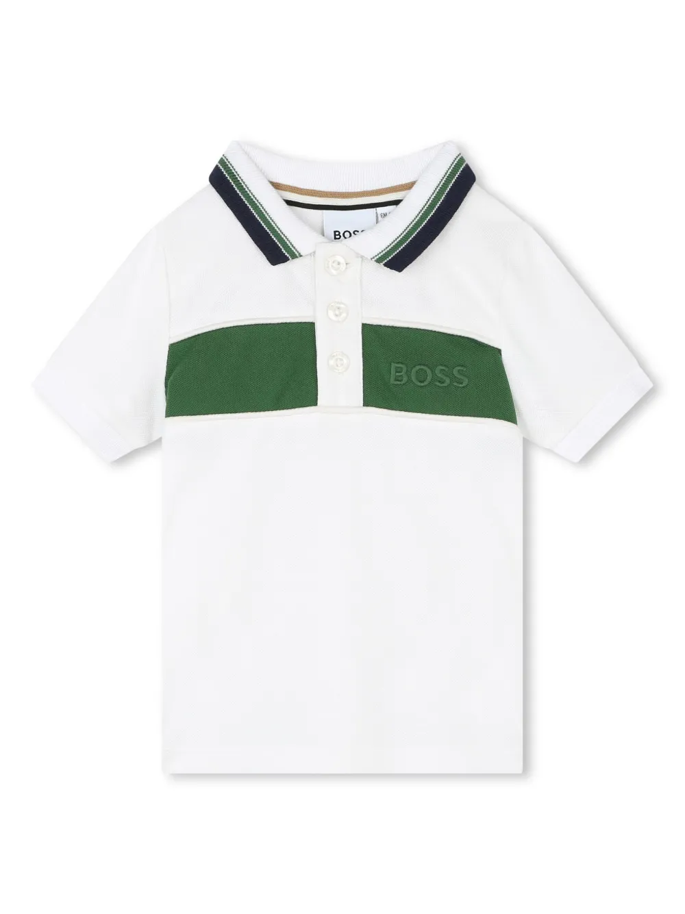 

Рубашка поло с вышитым логотипом BOSS Kidswear, белый