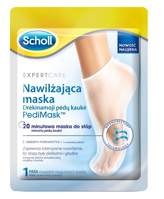 Scholl, Expert Care, увлажняющая маска для ног с маслом макадамии Pedi Mask, 1 пара — фото 3