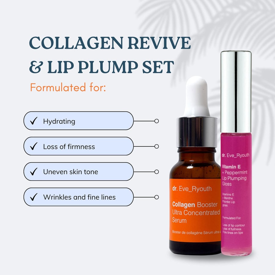 Ультраконцентрированная сыворотка Collagen Booster 15 мл + Витамин Е и Peppirment Lip Plumps 8 мл Dr. Ever Youth — фото 2