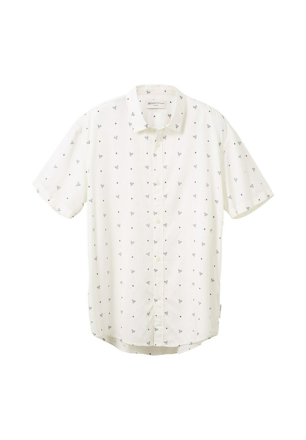 

Рубашка GEMUSTERTES TOM TAILOR DENIM, белый