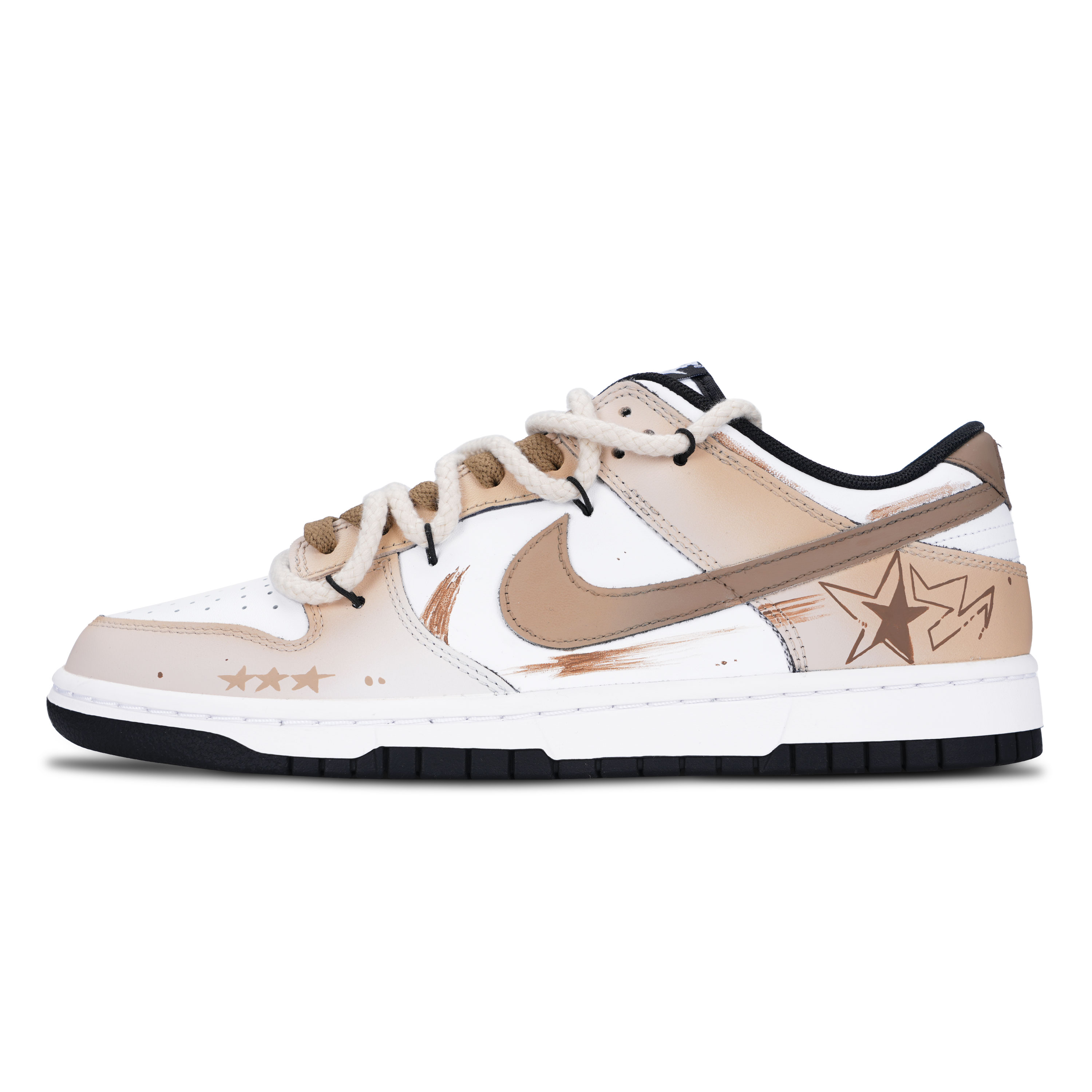 

Nike Кроссовки для скейтбординга Dunk Soaring Star с противоскользящим покрытием, износостойкие, мужские, белые, коричневые