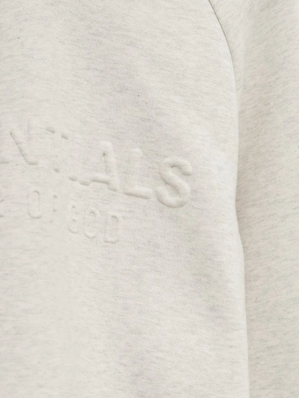 Худи с тисненым логотипом в стиле 90-х Fear Of God Essentials, нейтральный — фото 3