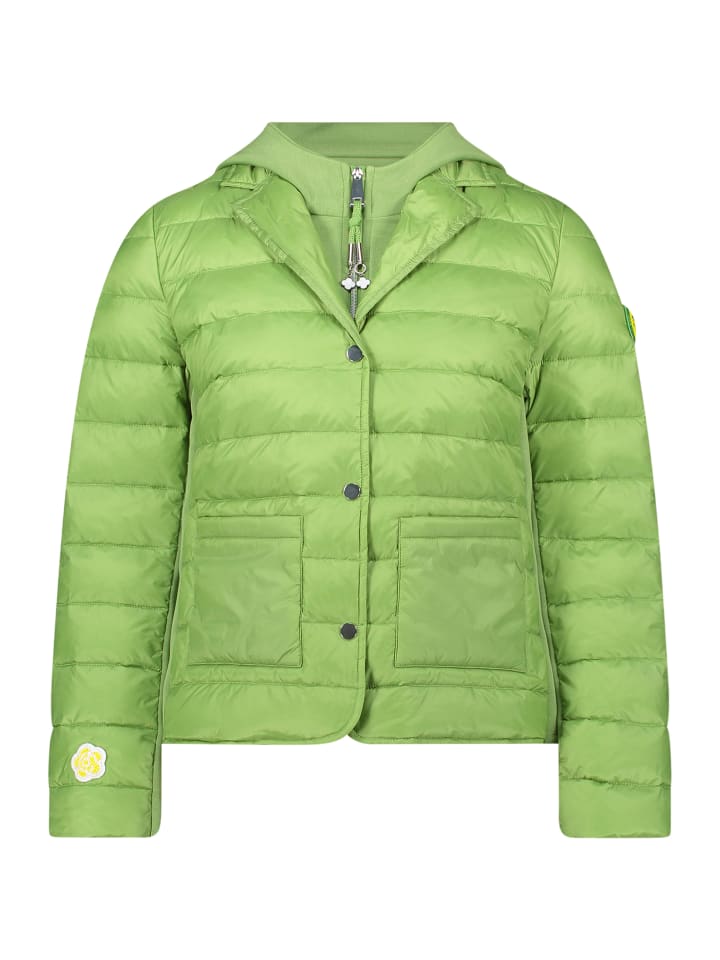 

Стеганая куртка со съемным капюшоном в цвете Лесной зеленый CARTOON