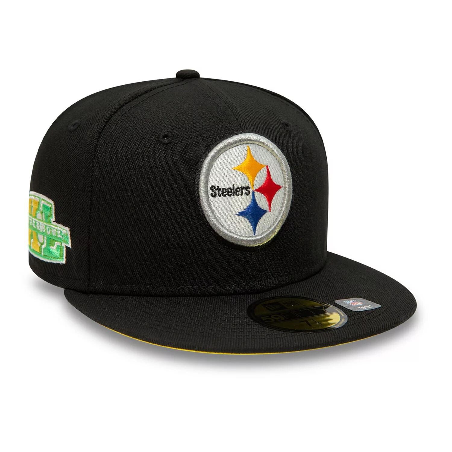

Мужская облегающая шляпа New Era Black Pittsburgh Steelers Super Bowl XL Citrus Pop 59FIFTY