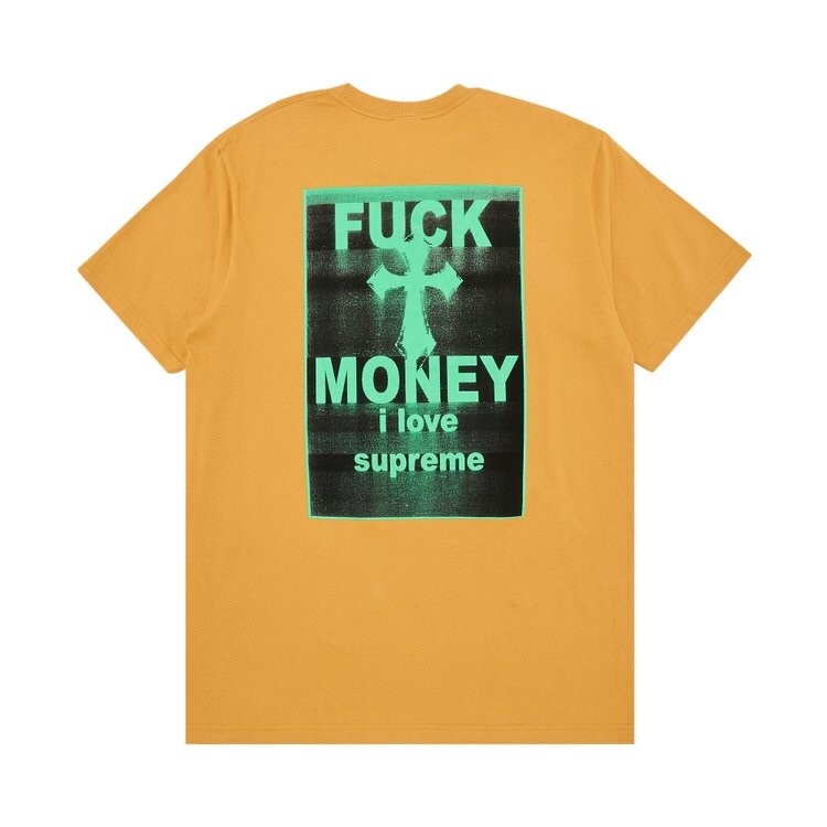 Футболка Supreme Fuck Money Tee, цвет Mustard — фото 2