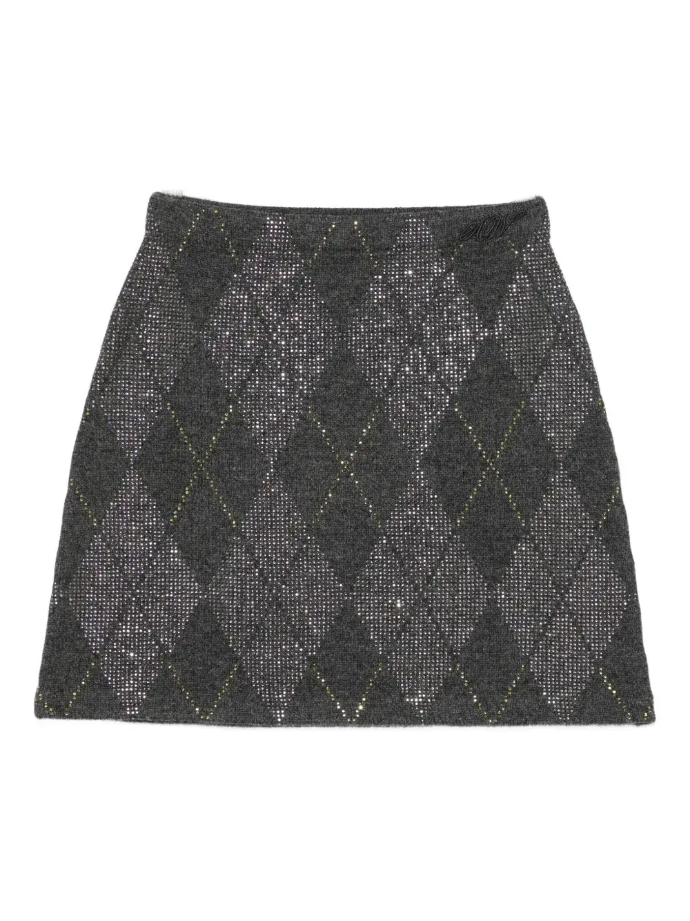 

Юбка А-силуэта с ромбовидным узором Alexander Wang, серый