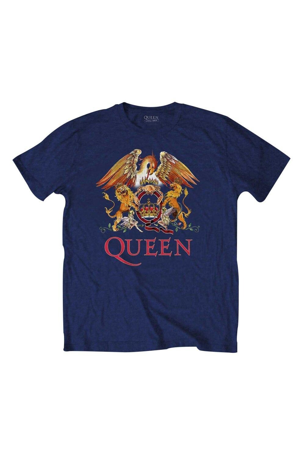 

Классическая футболка с гербом Queen, темно-синий