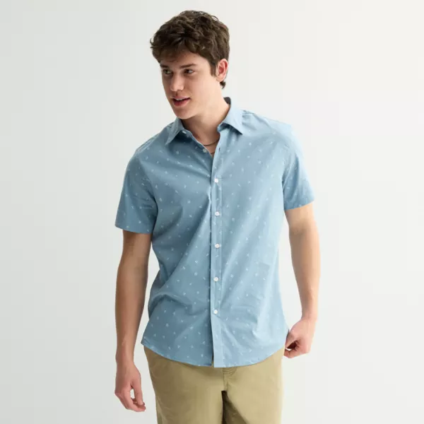

Мужская рубашка для выступлений с коротким рукавом Sonoma Goods For Life, цвет nautical lt blue