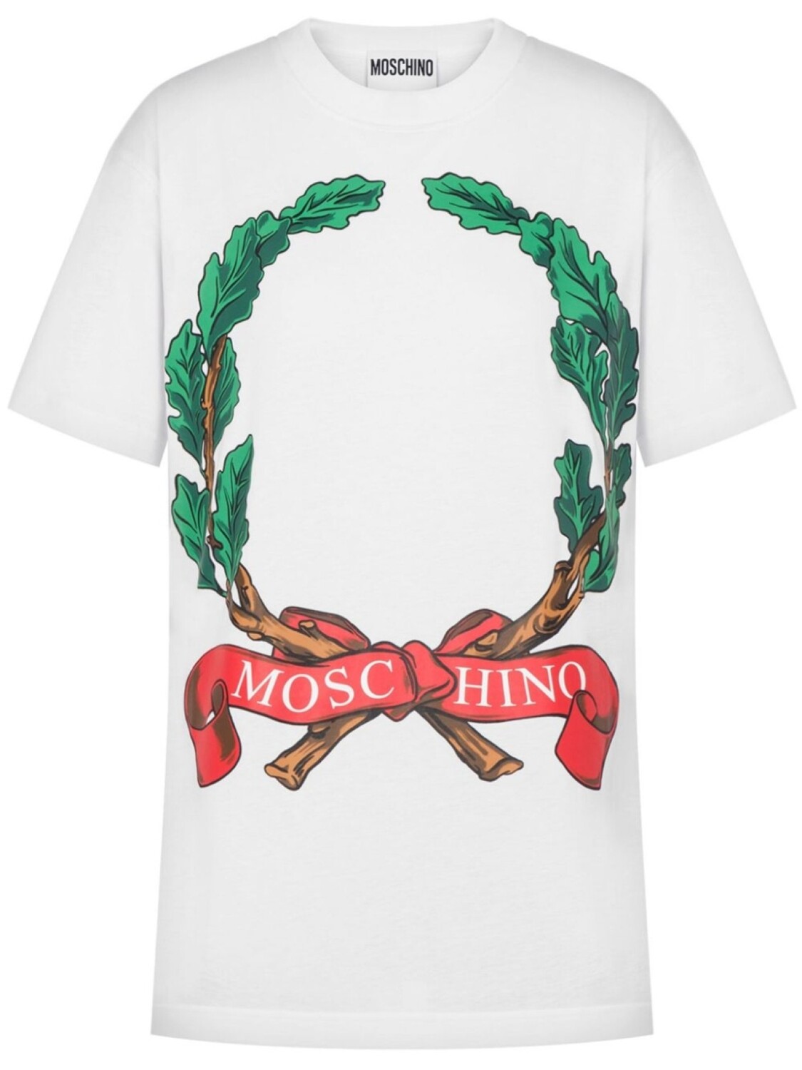 

Moschino футболка Laurel Wreath, белый