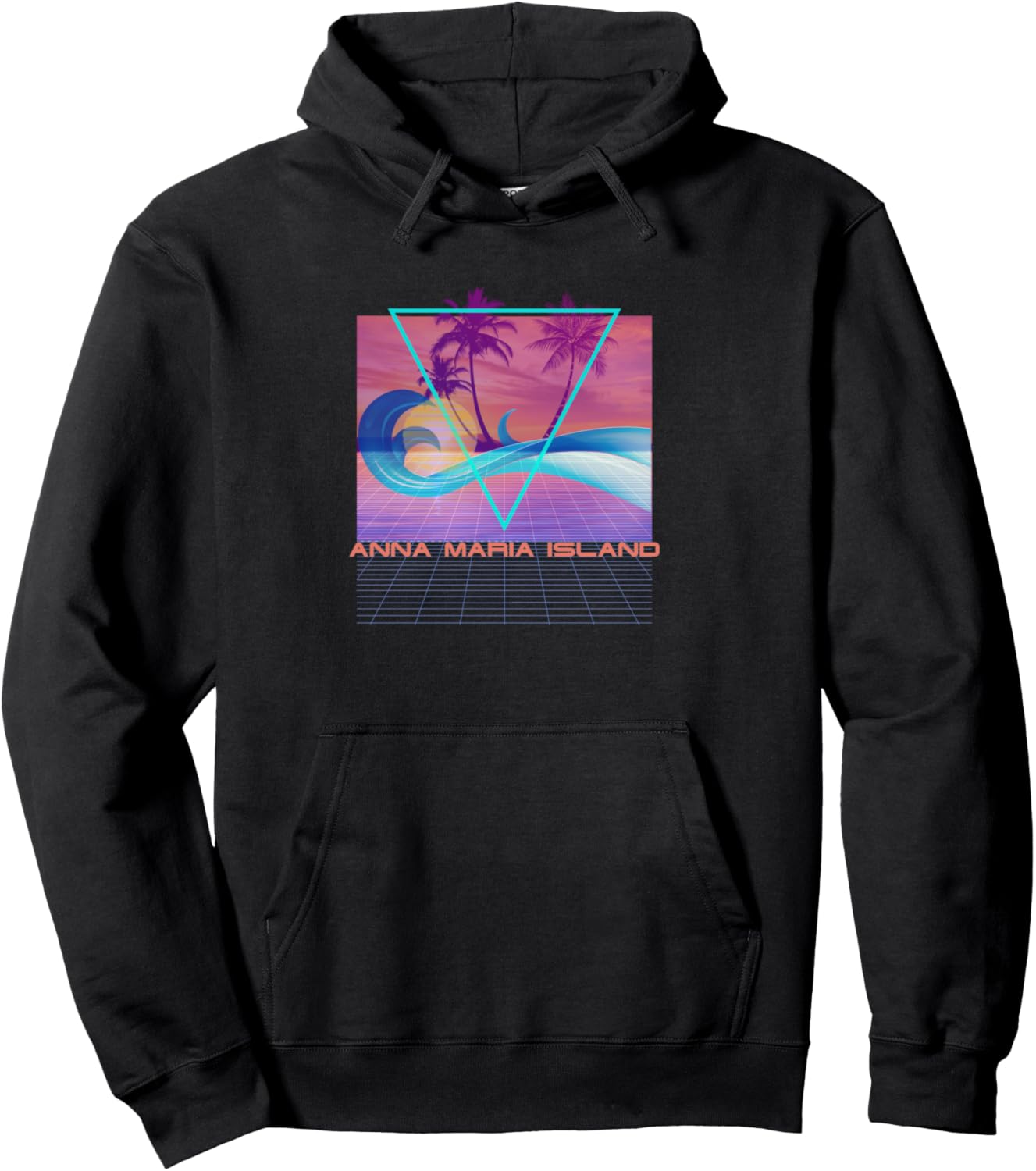 

Худи в стиле ретро 80-х, Vaporwave, пляжный отдых, остров Анна Мария Anna Maria Island Retro Souvenir Apparel, черный