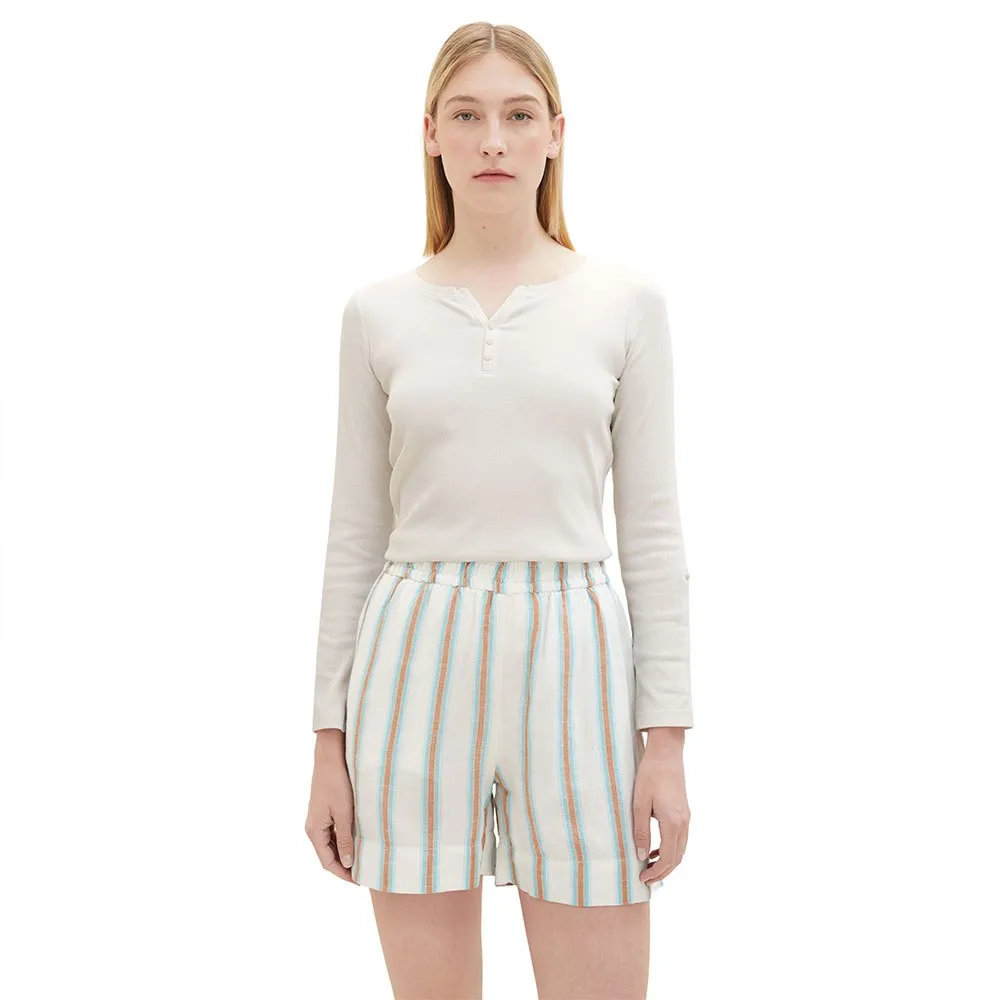 

Футболка Tom Tailor Henley 3/4 sleeve, бежевый