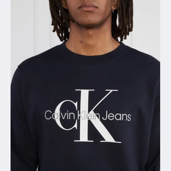 Толстовка с монологом стандартного кроя Calvin Klein, синий — фото 4
