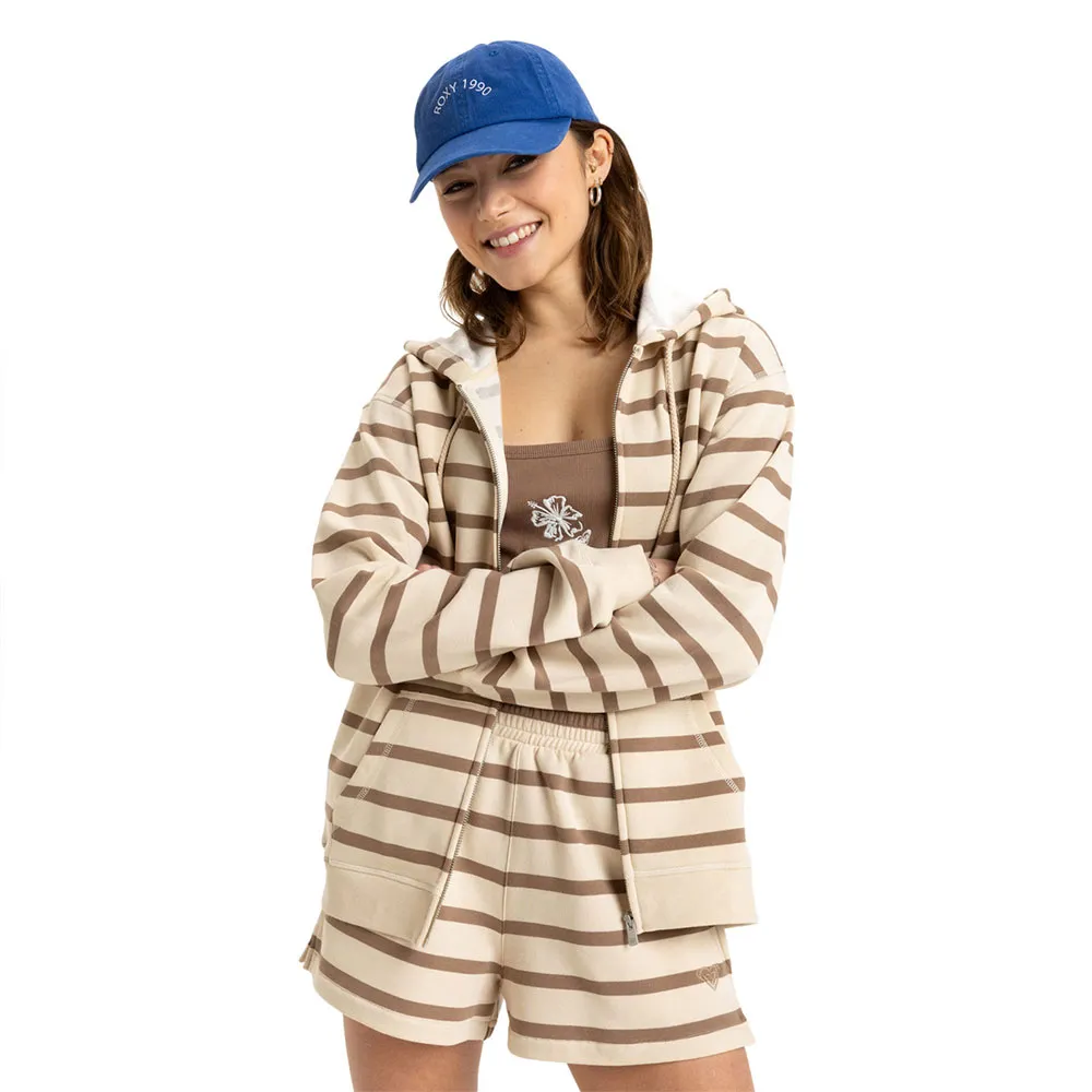 

Толстовка Roxy Perfect Stripe full zip, бежевый