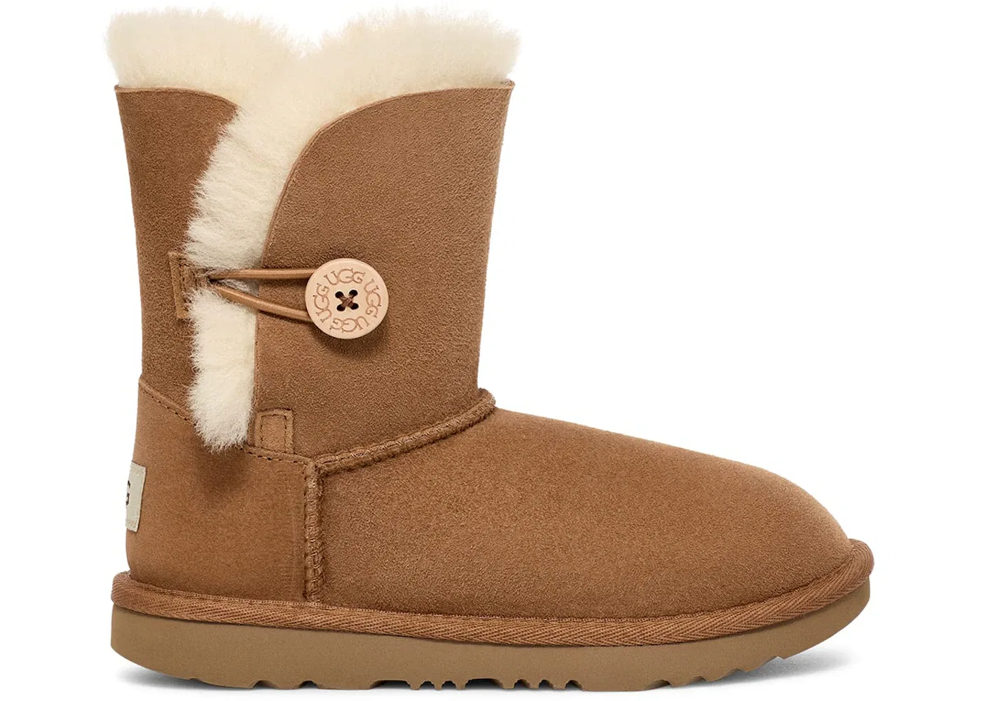 Детские сапоги-угги с пуговицами UGG Bailey Button II, Chestnut