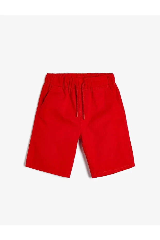 Детские шорты для мальчиков хлопковые Basics Koton, Red — фото 3
