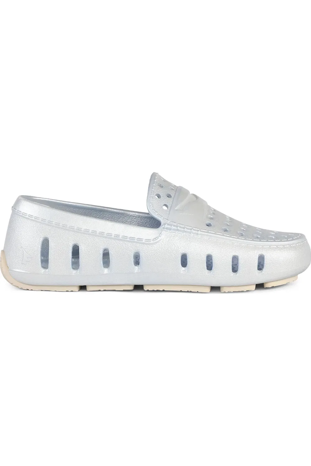 Туфли детские водонепроницаемые FLOAFERS Prodigy, Blue Metallic/Cream — фото 2