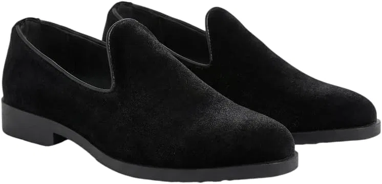 Детские туфли-лоферы из вельвета для мальчиков SIRRI, Black — фото 3