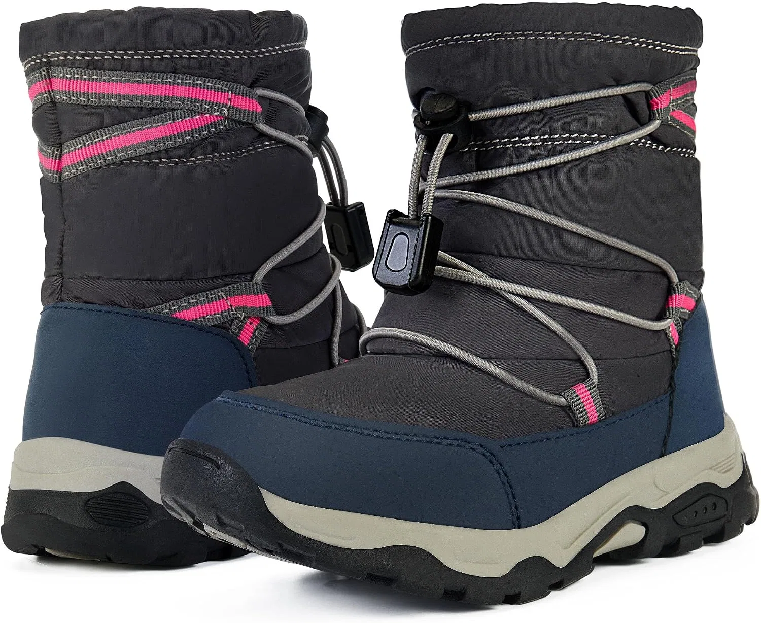 Детские зимние ботинки для мальчиков и девочек PolarPals, Grey/Dark Blue — фото 3
