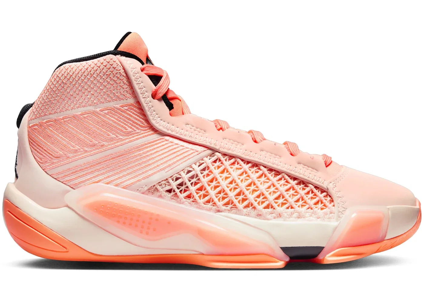 Детские кроссовки для баскетбола без шнурков Jordan 38 Jordan, Crimson Tint/Orange Pulse/Black