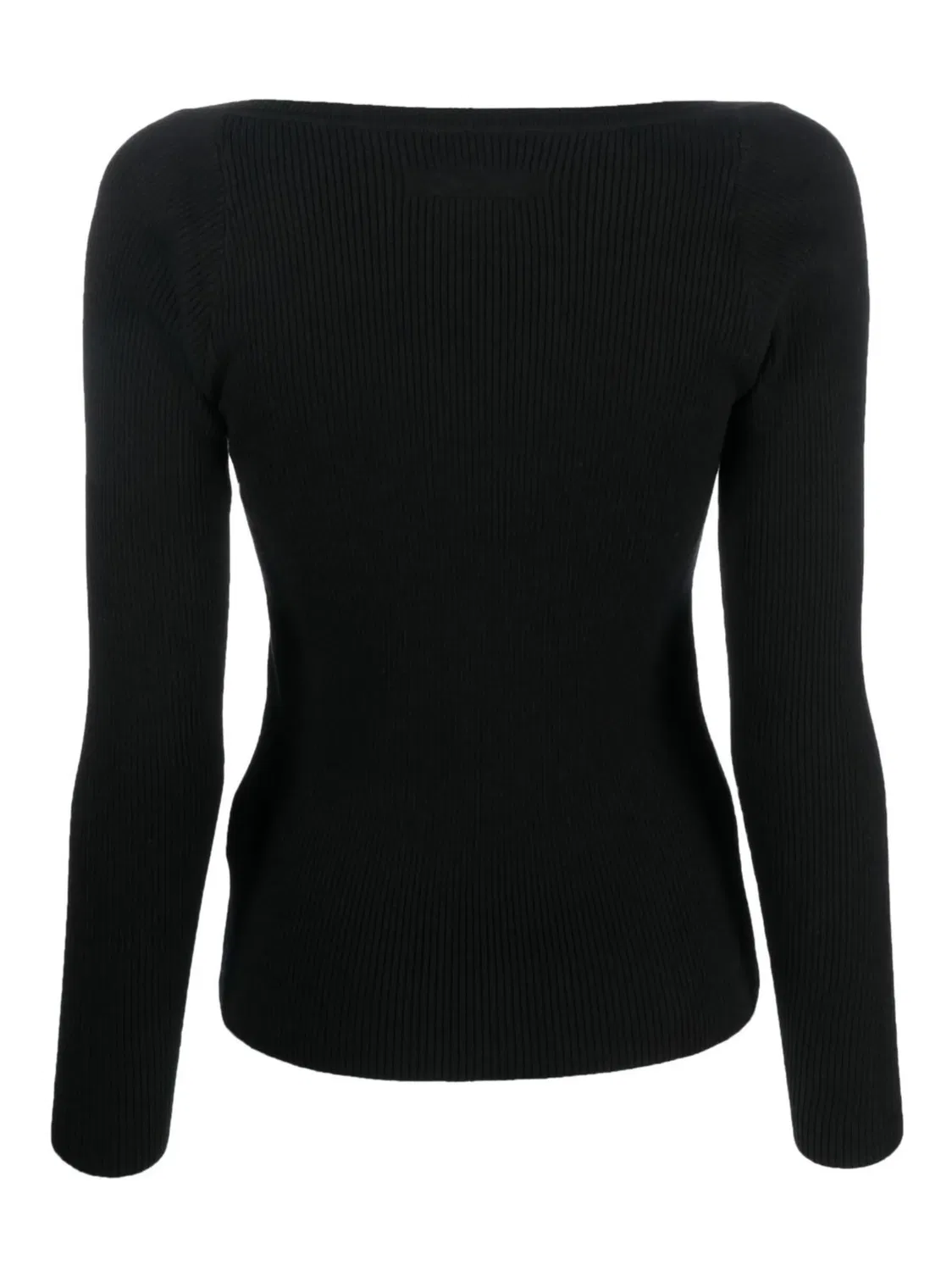 Вязаный топ с квадратным вырезом Calvin Klein, черный — фото 2