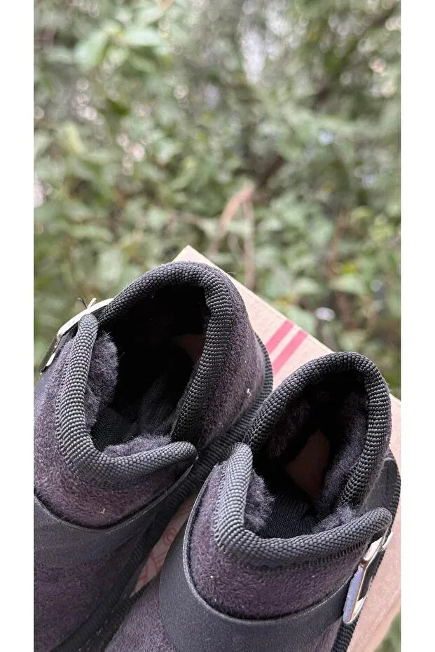 Детские ботинки для девочек с меховой подкладкой Özde Shoes, Black — фото 4
