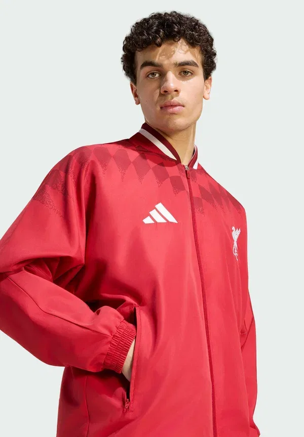 Толстовка тренировочная Liverpool FC Stadium Track Top, Adidas Performance, активный бордовый — фото 4