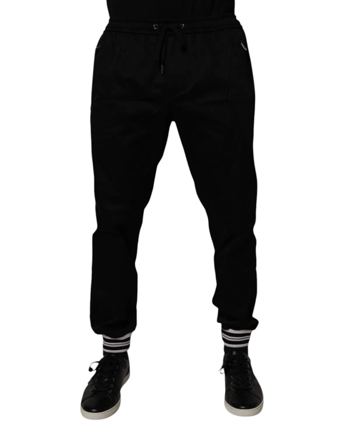 Мужские спортивные штаны на шнурке с логотипом Dolce & Gabbana, Black — фото 2