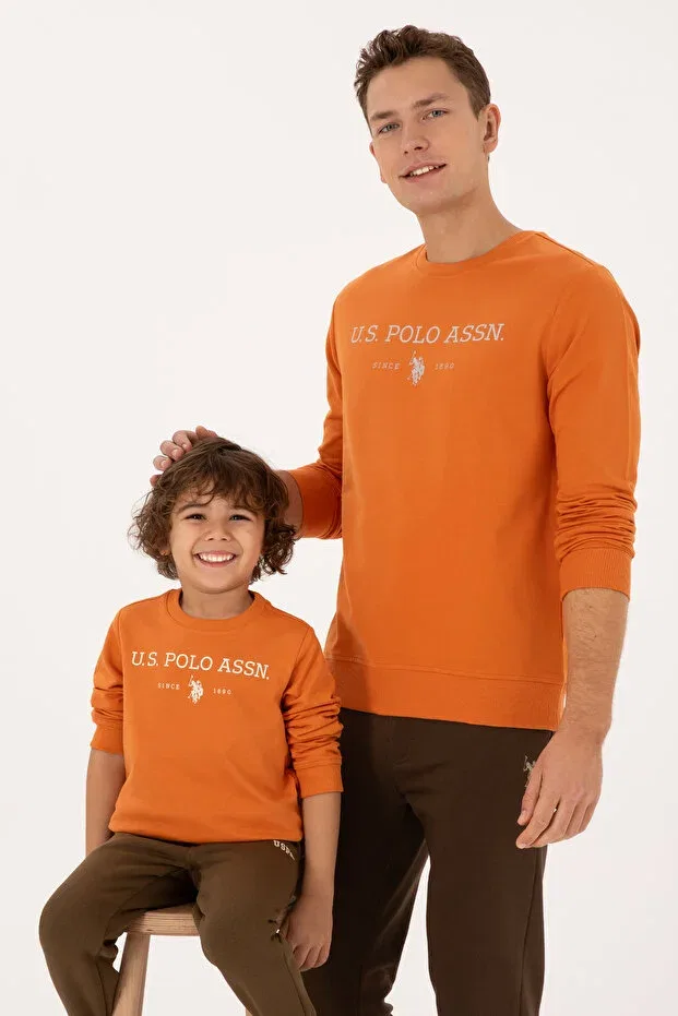 Детское для мальчиков свитшот с круглым вырезом U.S. Polo Assn., Copper — фото 3
