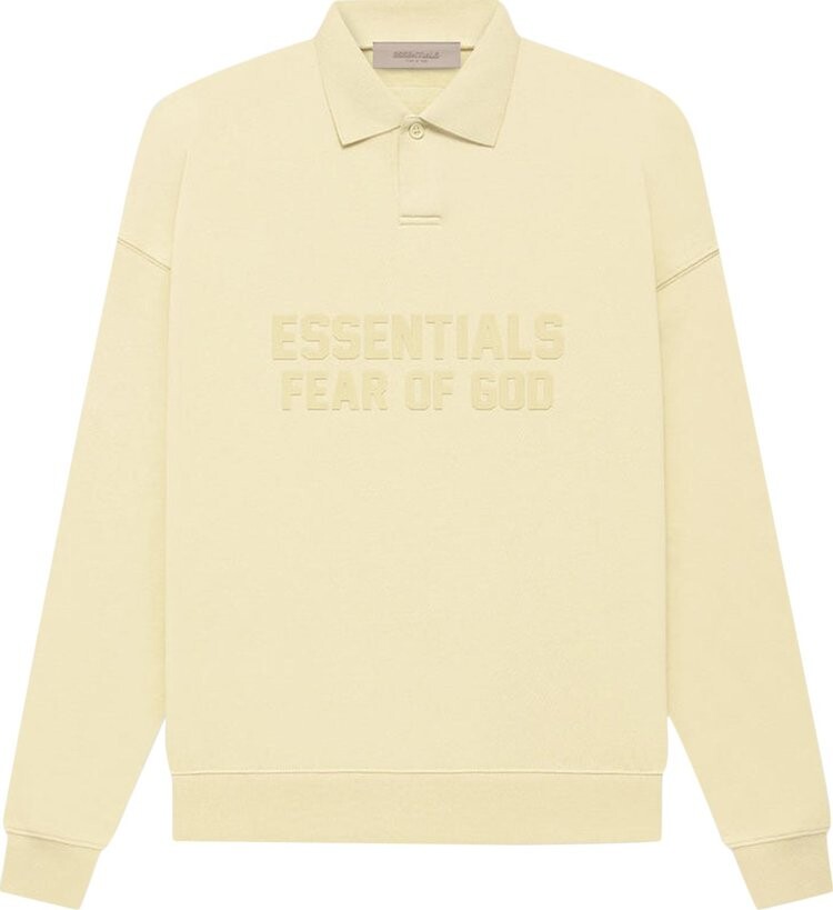 

Лонгслив Fear of God Essentials Long-Sleeve Polo 'Canary', кремовый, Бежевый, Лонгслив Fear of God Essentials Long-Sleeve Polo 'Canary', кремовый