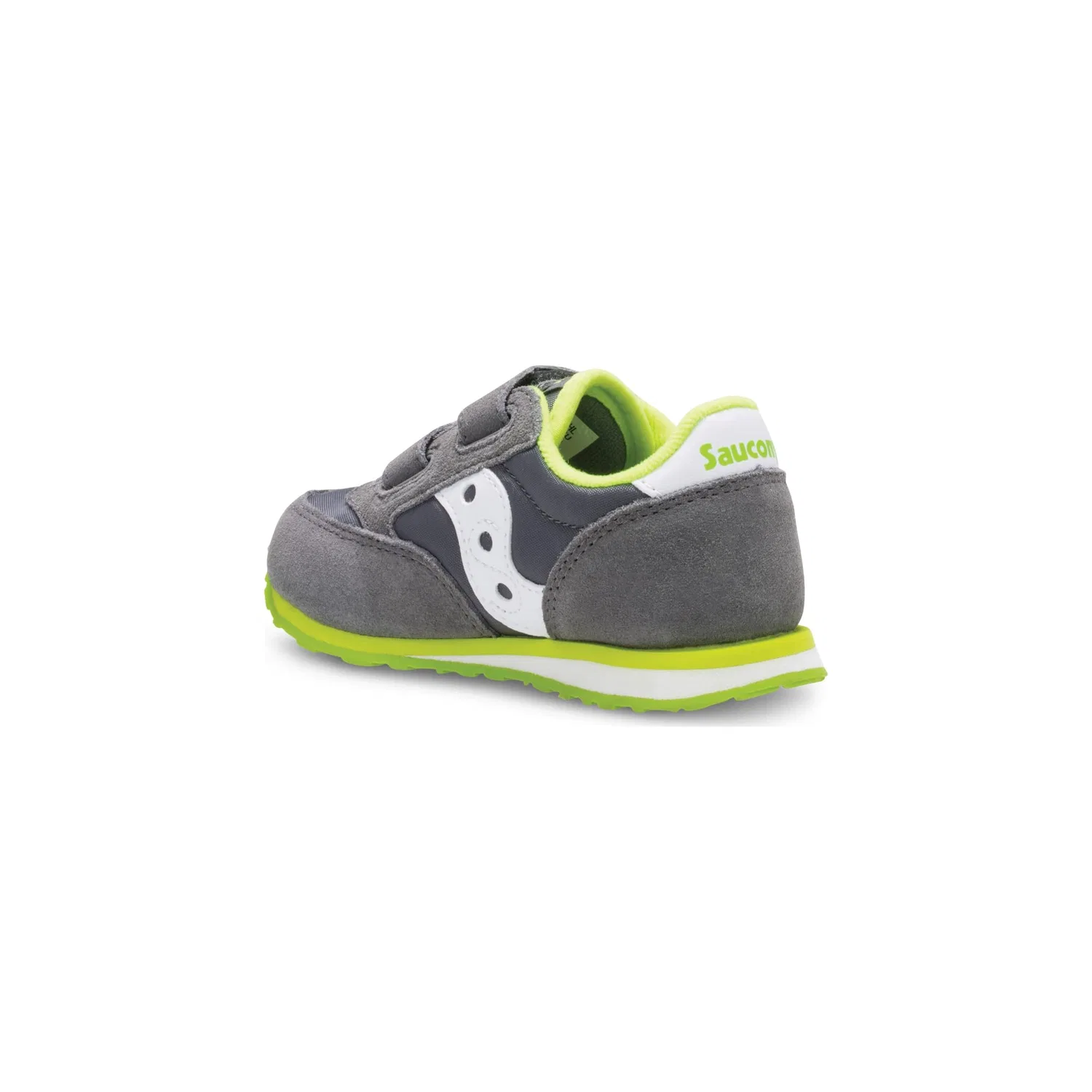 Детские кроссовки на липучке Baby Jazz Hook & Loop Saucony, Grey White — фото 3