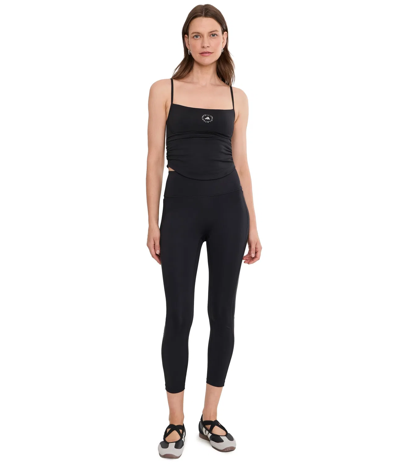 Леггинсы Optime Workout 3-Stripes 7/8 Adidas, Black — фото 2