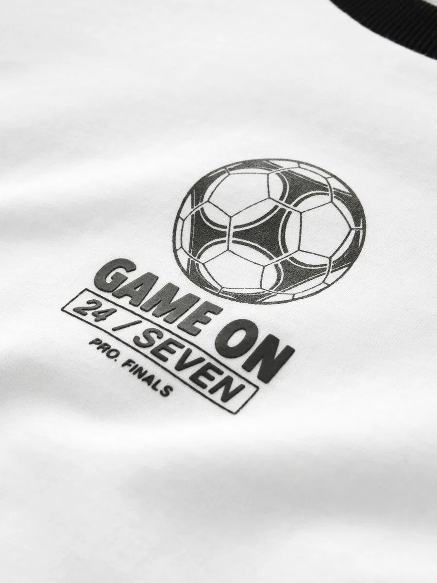 Футболка Fußball белого цвета Next — фото 4