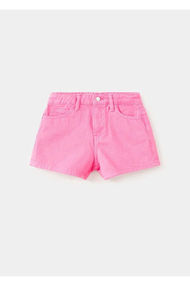 Детские шорты для девочек джинсовые Mango Kids, Fuchsia