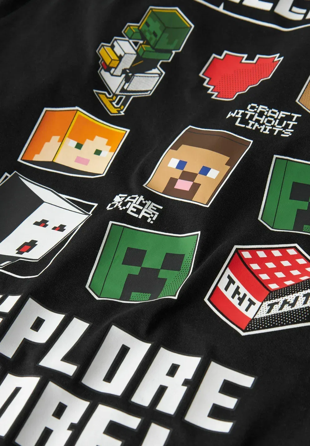 Лучшая футболка с принтом Minecraft Name It, Black — фото 3