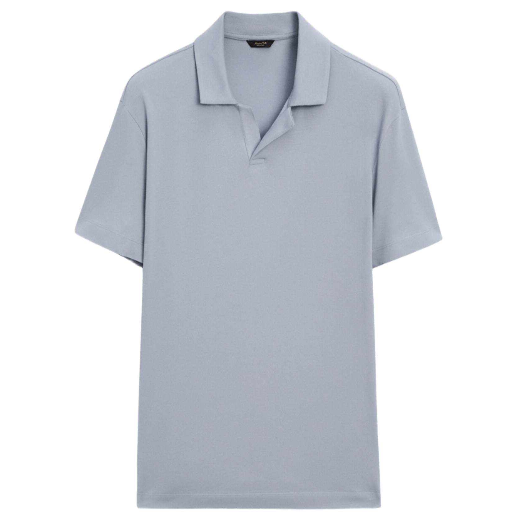 

Футболка-поло Massimo Dutti Short sleeve cotton blend, голубой