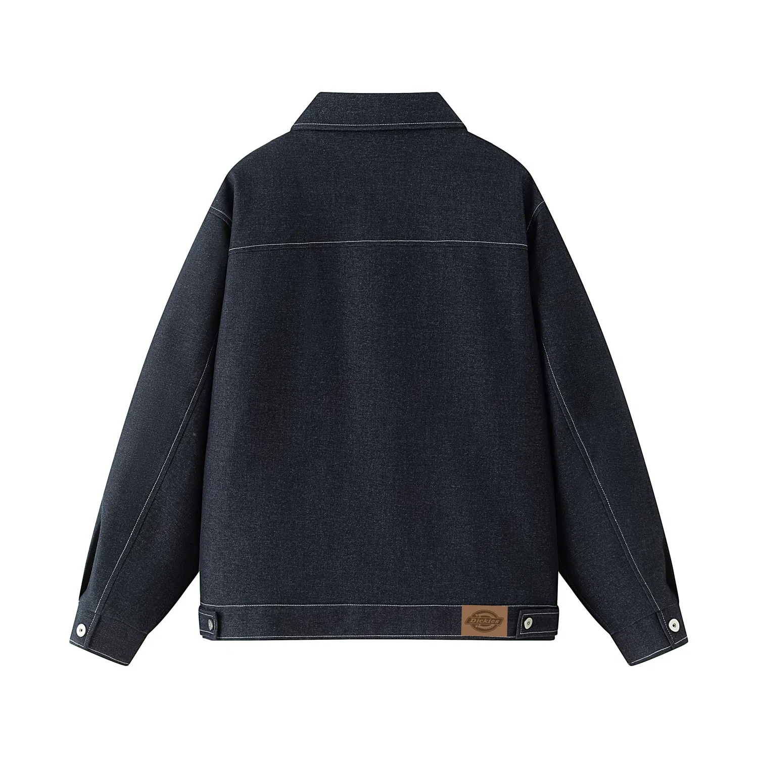 Детская куртка джинсовая с воротником-стойкой прямого кроя Dickies, Denim Blue — фото 4