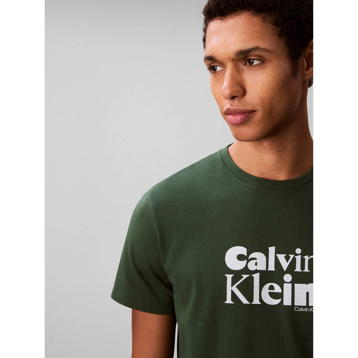 Мужская хлопковая футболка Calvin Klein, Sycamore — фото 2