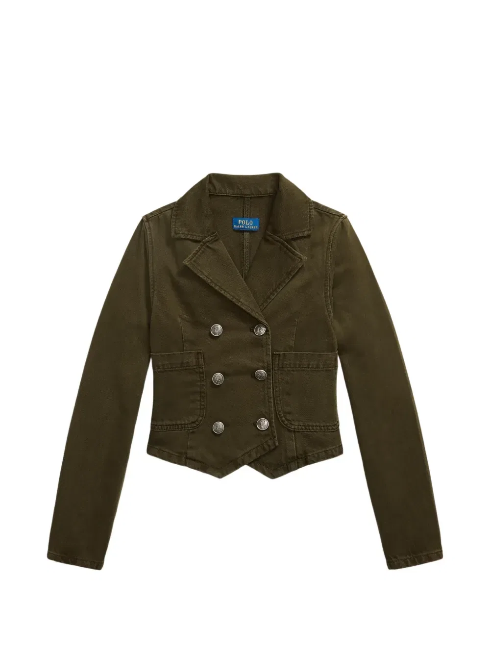 Джинсовая куртка двубортная Polo Ralph Lauren Kids, зеленый