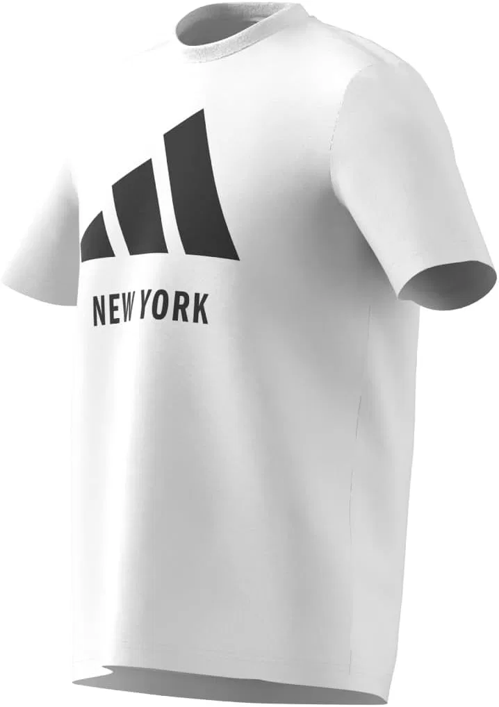 Мужская футболка с графическим принтом New York adidas, White/Black — фото 2