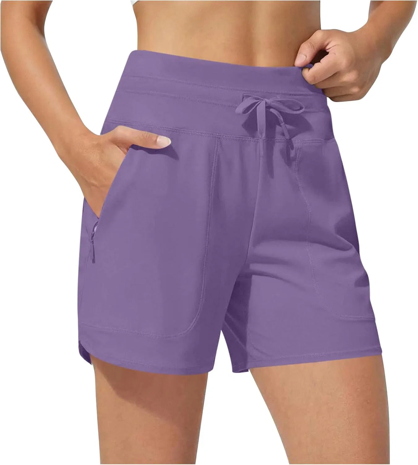 Женские шорты для плавания с высокой талией Quick Dry, Purple
