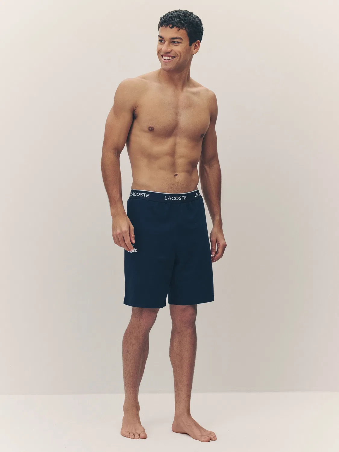 Шорты флисовые Lacoste Blue, синие — фото 3