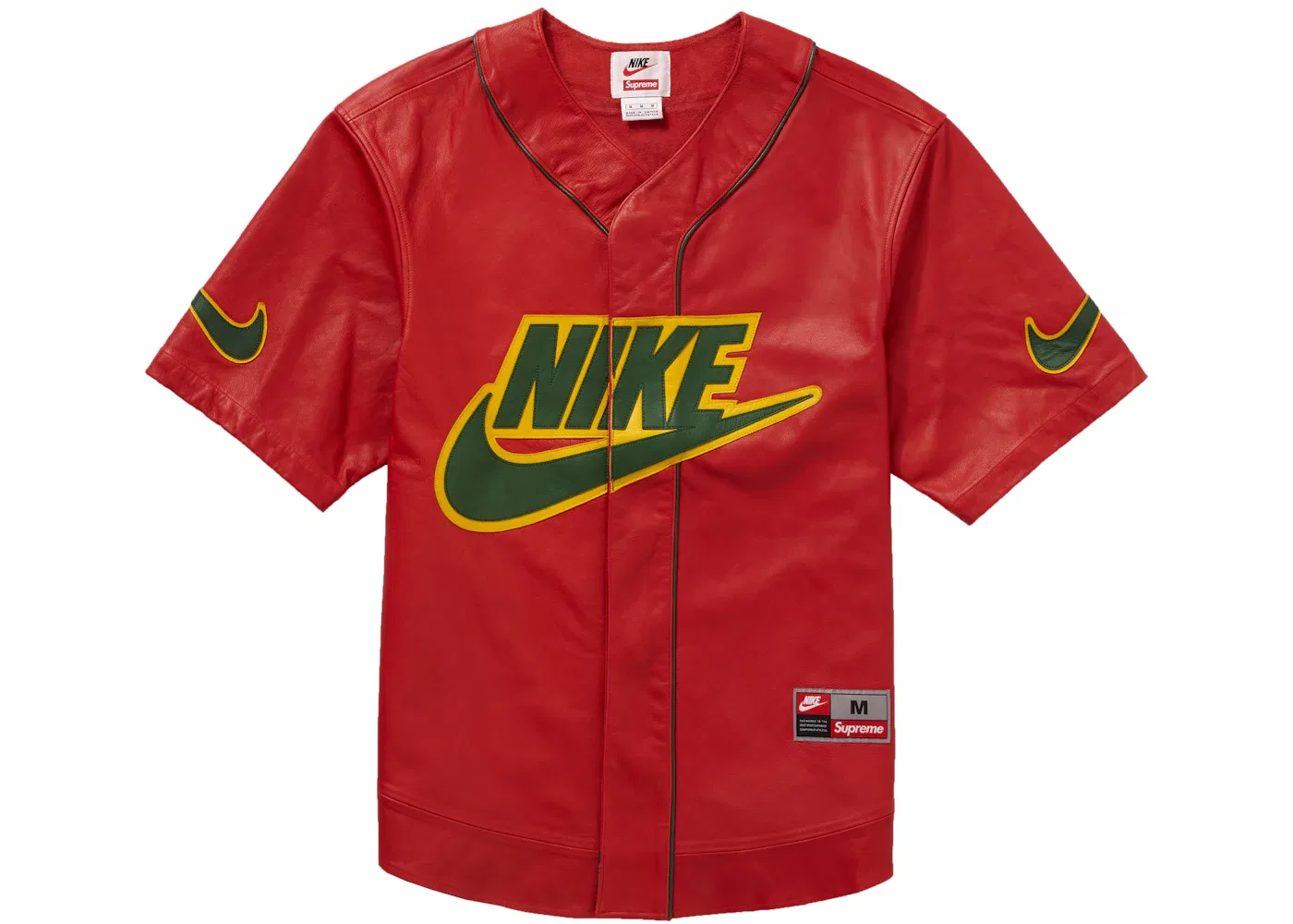 Мужская бейсбольная джерси из кожи Jersey Supreme, Red