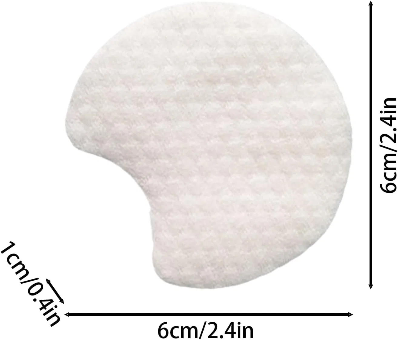 Спонжи для снятия макияжа, Cotton Rounds, 100 шт, 6 см, белый Générique — фото 2