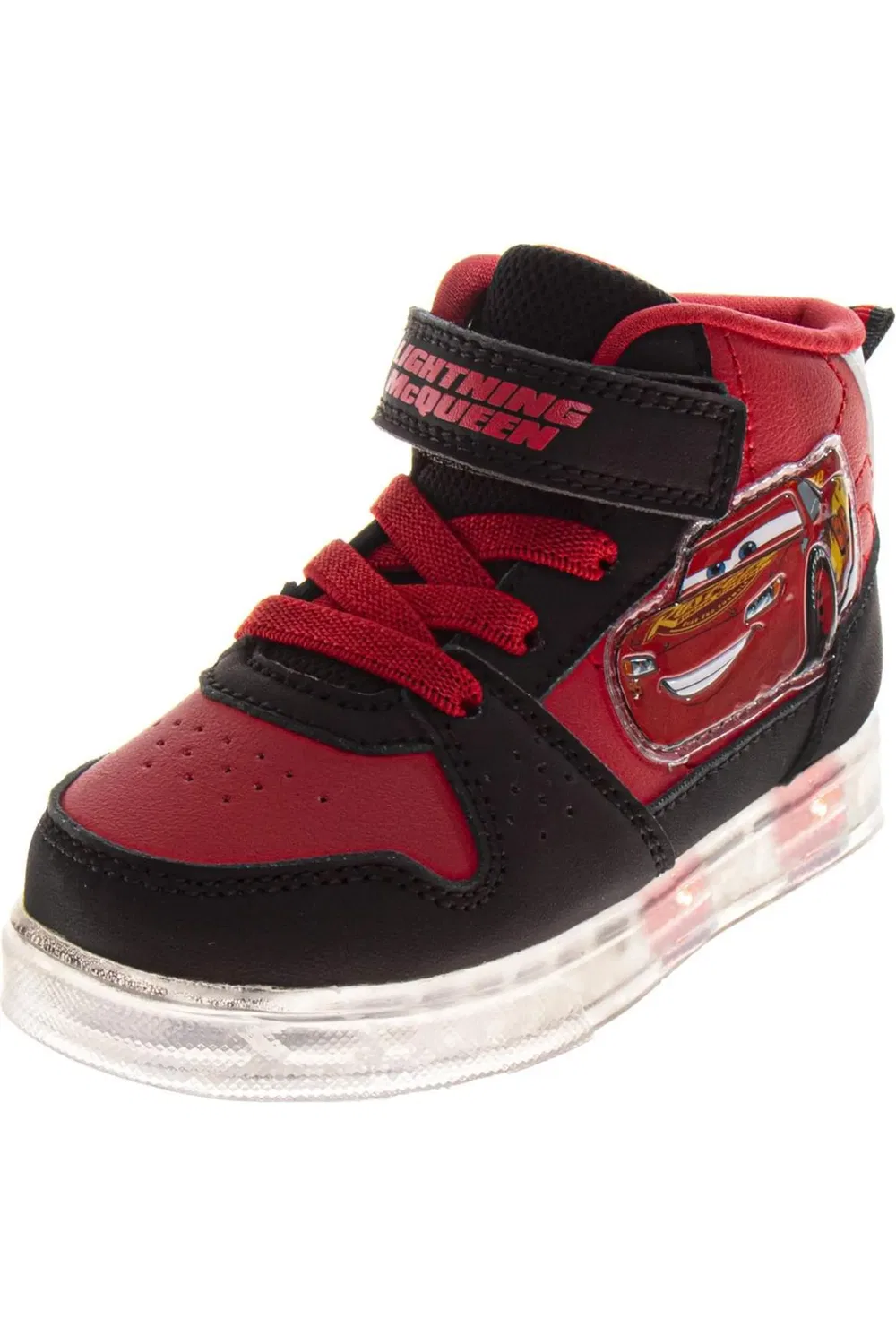 Детские кроссовки на липучках с Lightning McQueen Disney, красный черный
