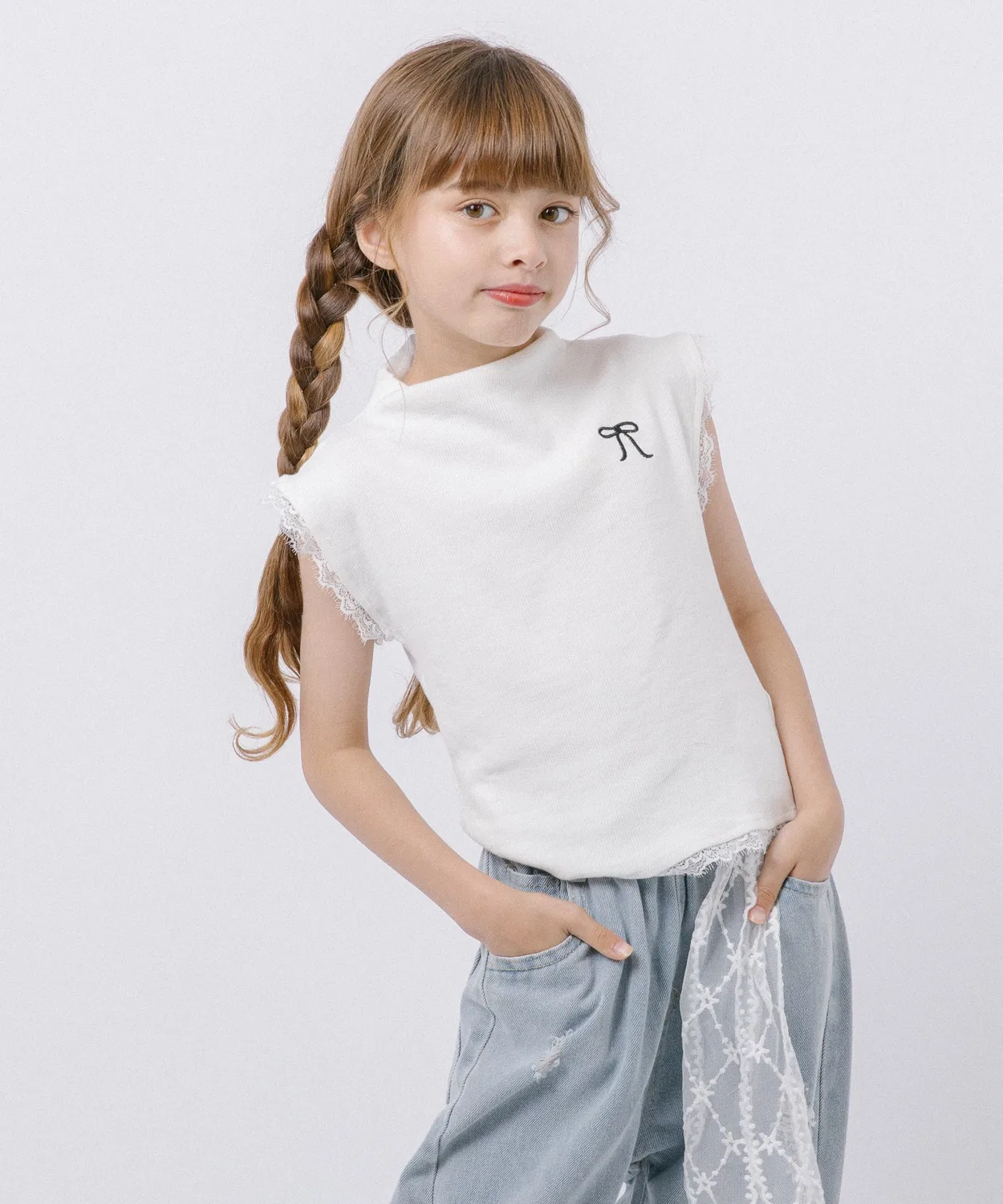 Детская футболка с французским рукавом и принтом URBAN CHERRY, White