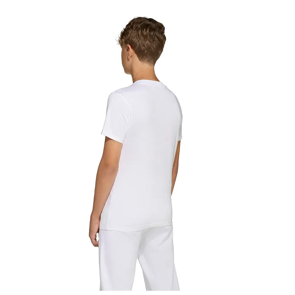 Детская футболка с принтом Slogan Single Jersey Adidas, White — фото 2