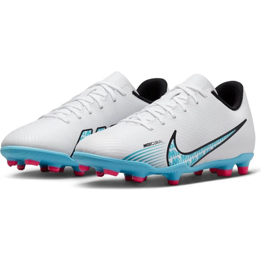 Детские футбольные бутсы для мальчиков с шипами, White, Mercurial Vapor 15 Club FG/MG Nike — фото 3