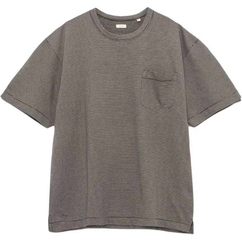 Детская футболка с принтом Micro Stripe Pocket Tee Nanamica