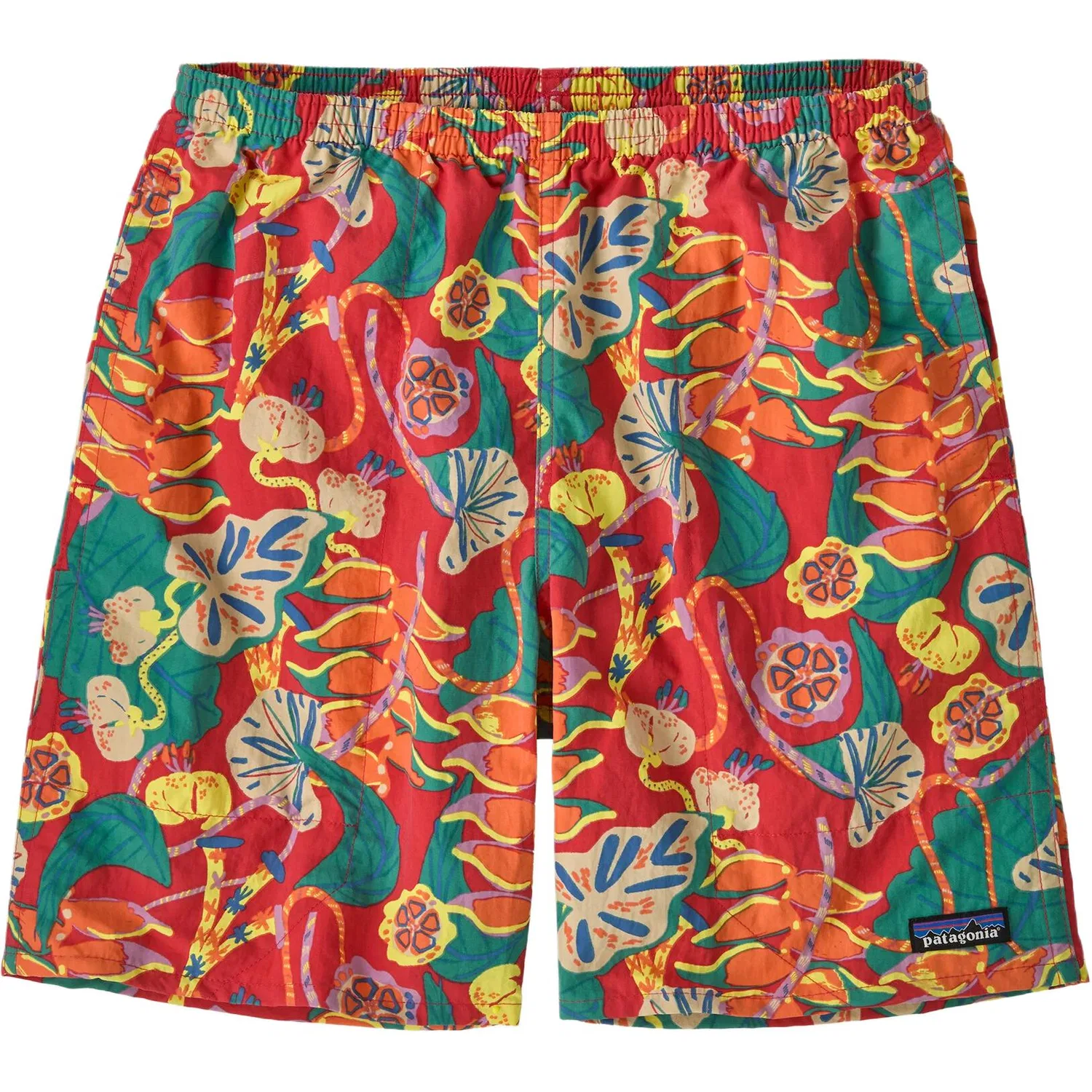 Мужские технические плавательные шорты Patagonia Baggies Longs, Remnant Flame Red/TCLE